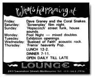 The Lounge 16-Oct-91
